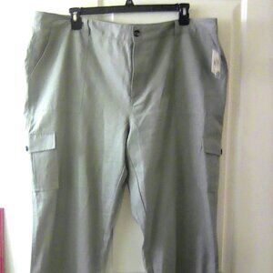 Womens Plus Size 22 gray cargo pants, Falls Creek, new with tags